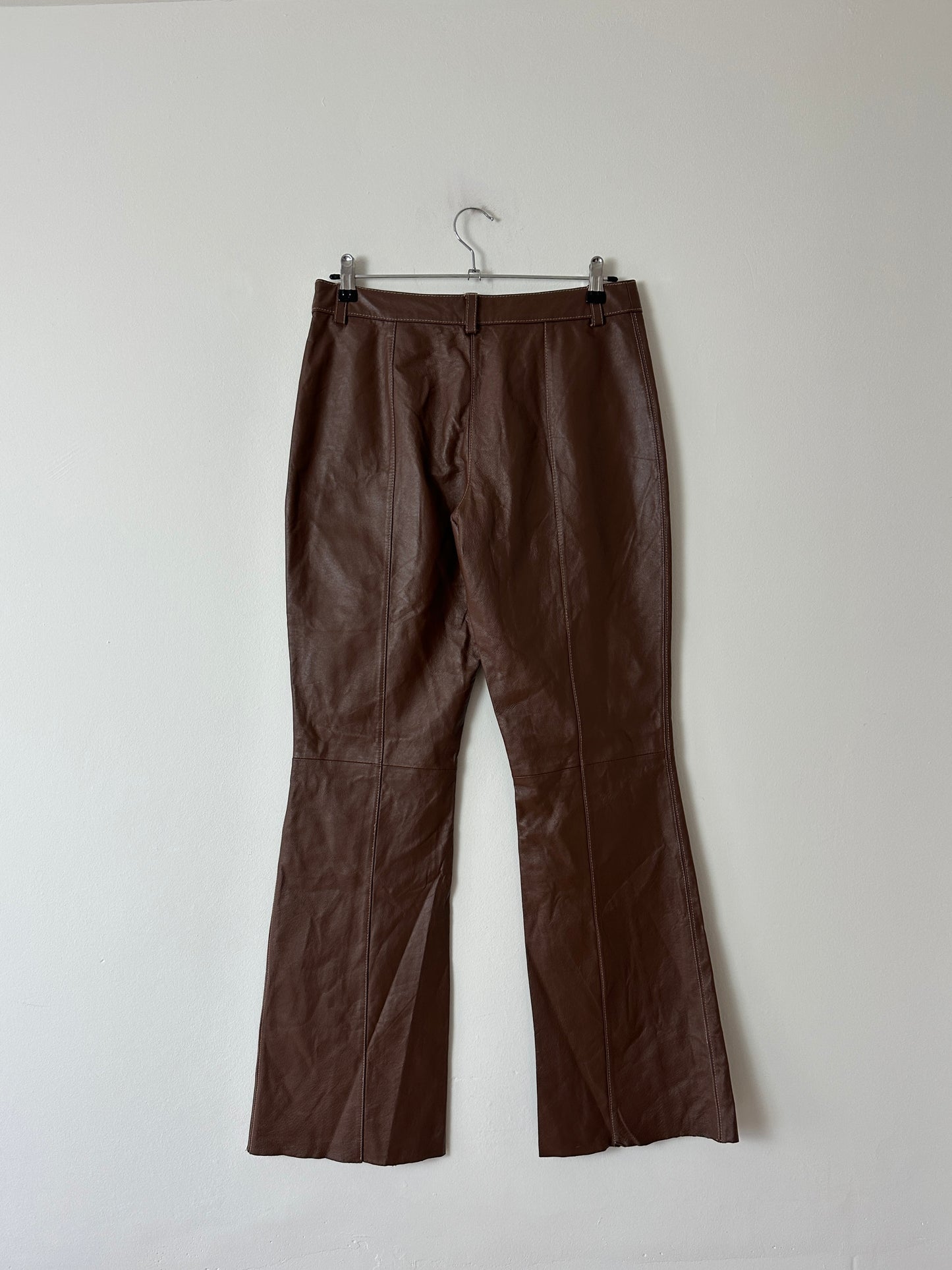 Leather trousers | Brown