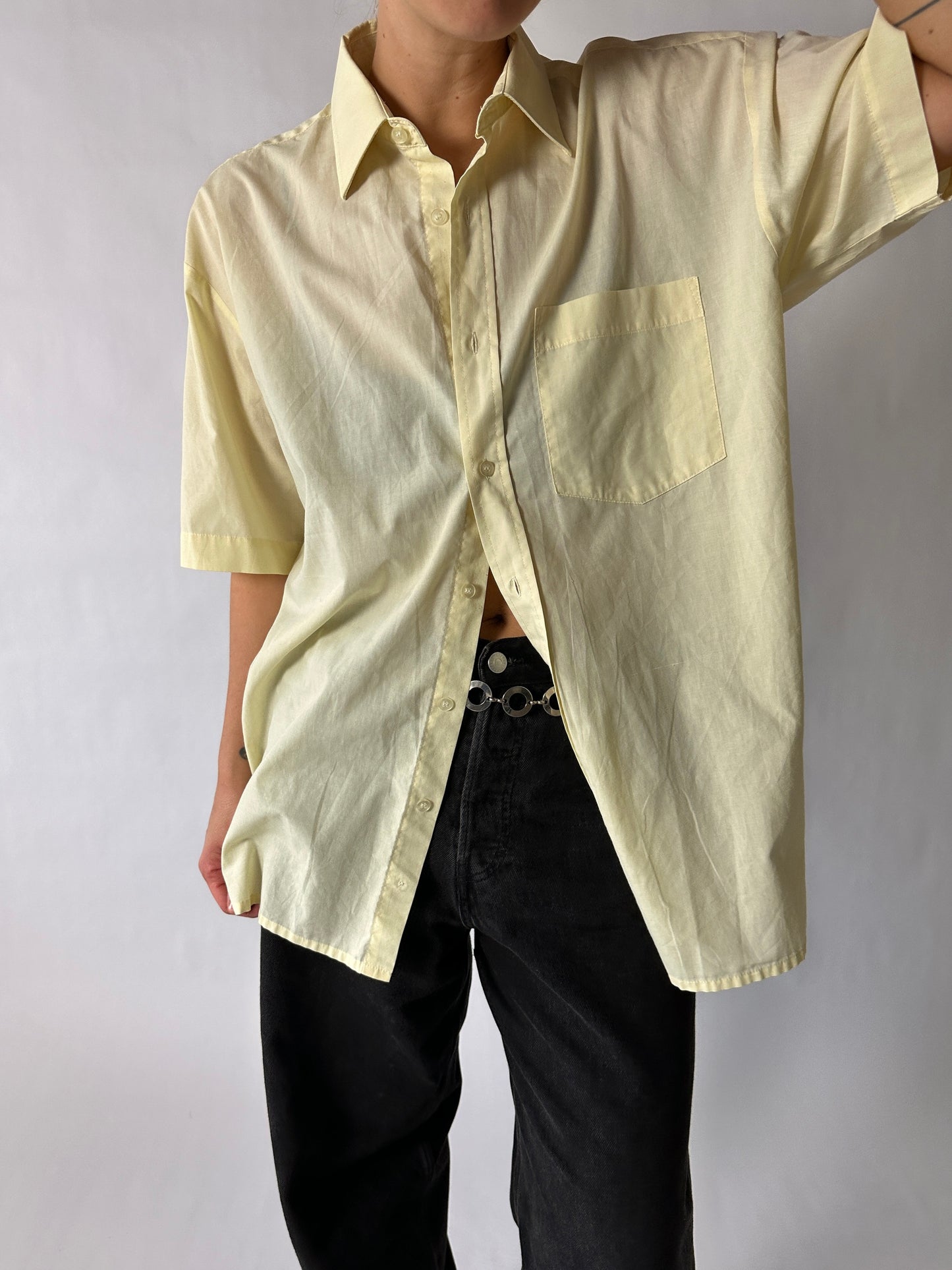 Oversized shirt | Soft yellow