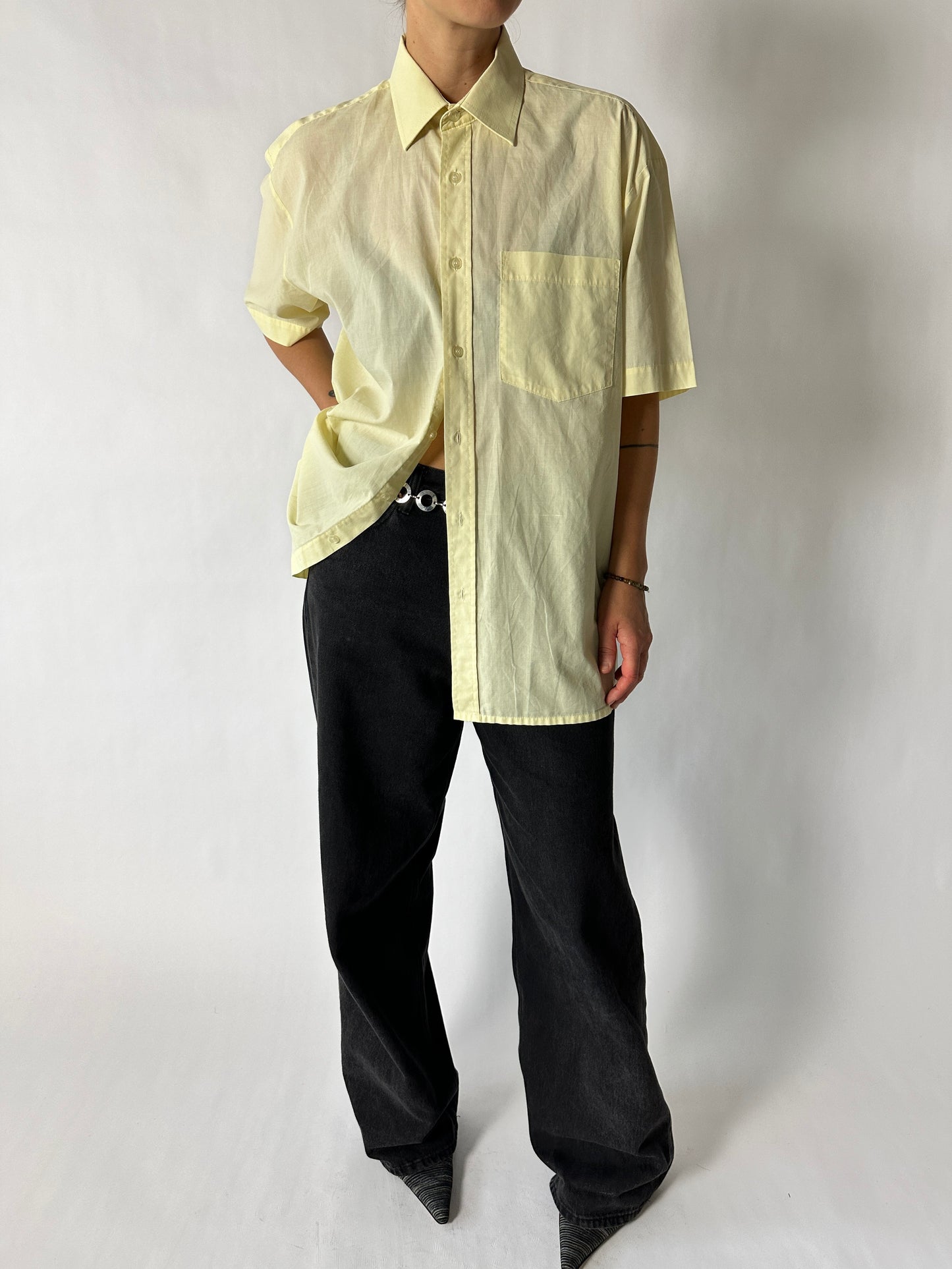 Oversized shirt | Soft yellow