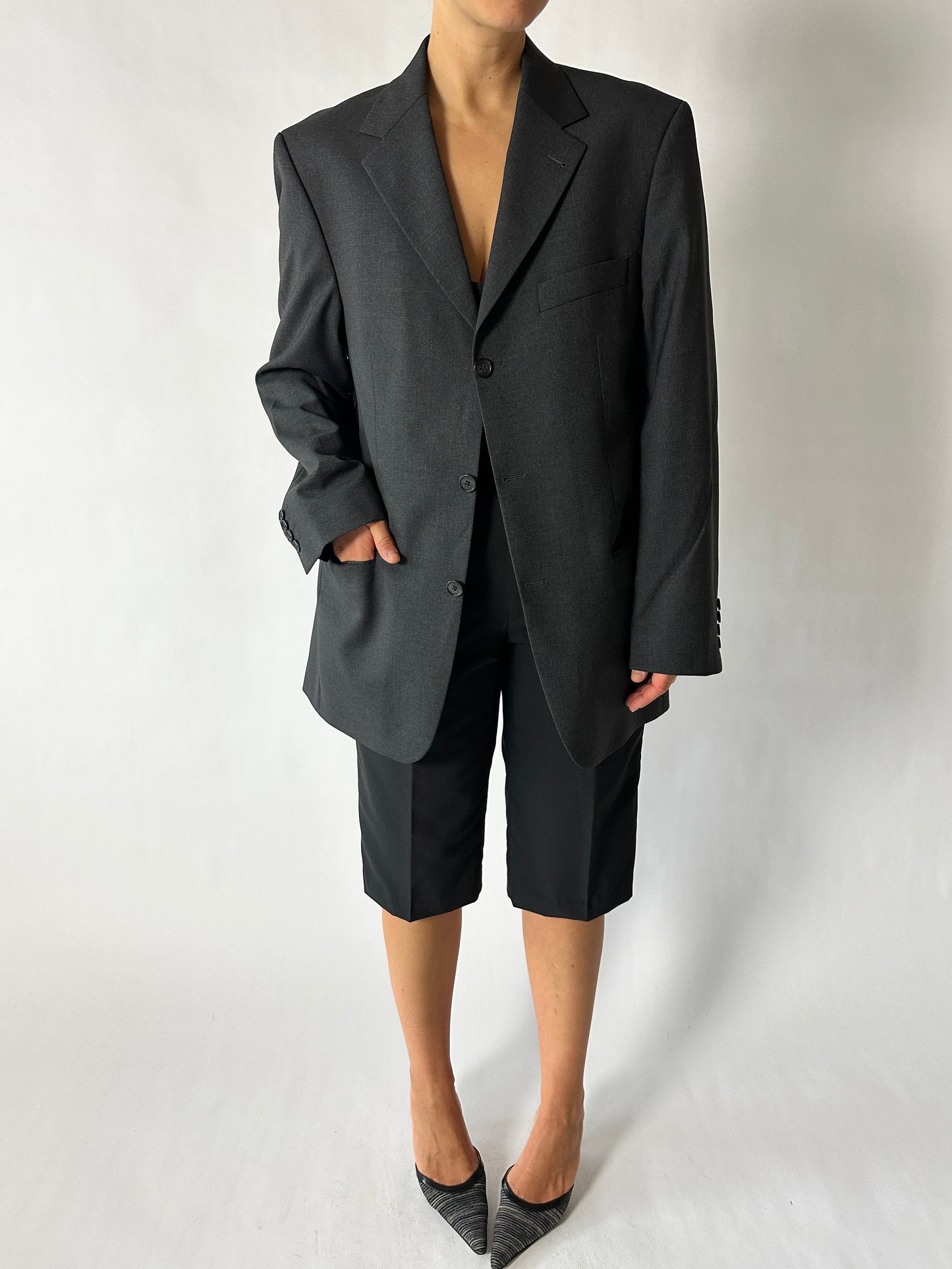Oversized blazer | Dark grey