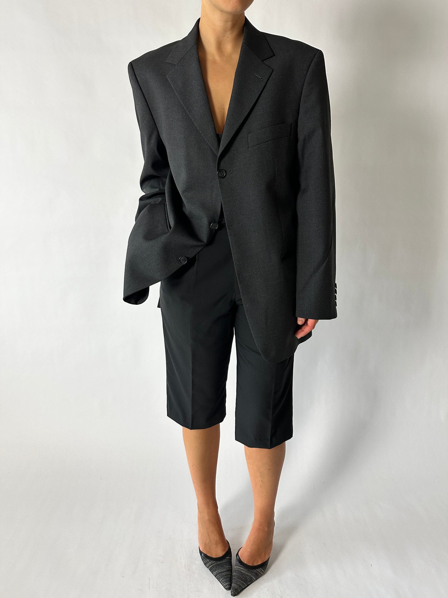 Oversized blazer | Dark grey