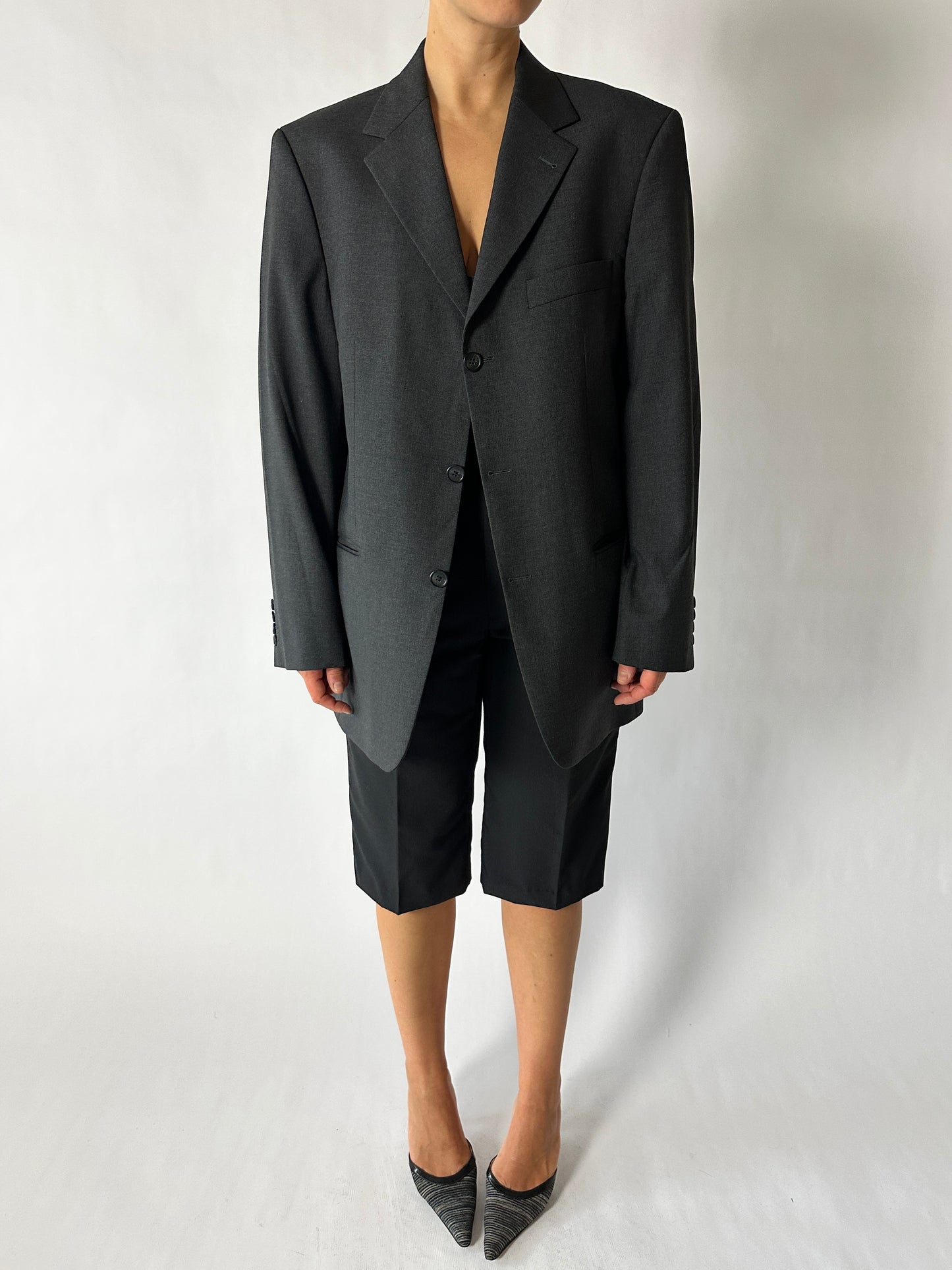 Oversized blazer | Dark grey