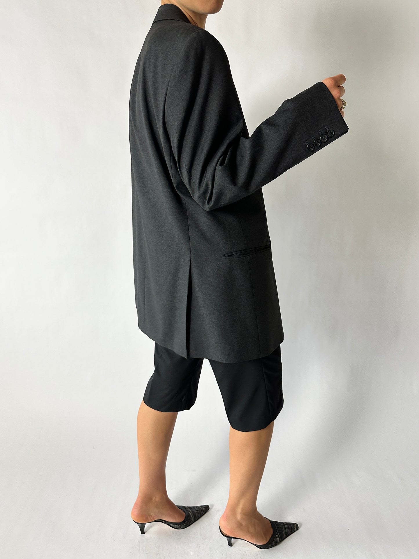 Oversized blazer | Dark grey