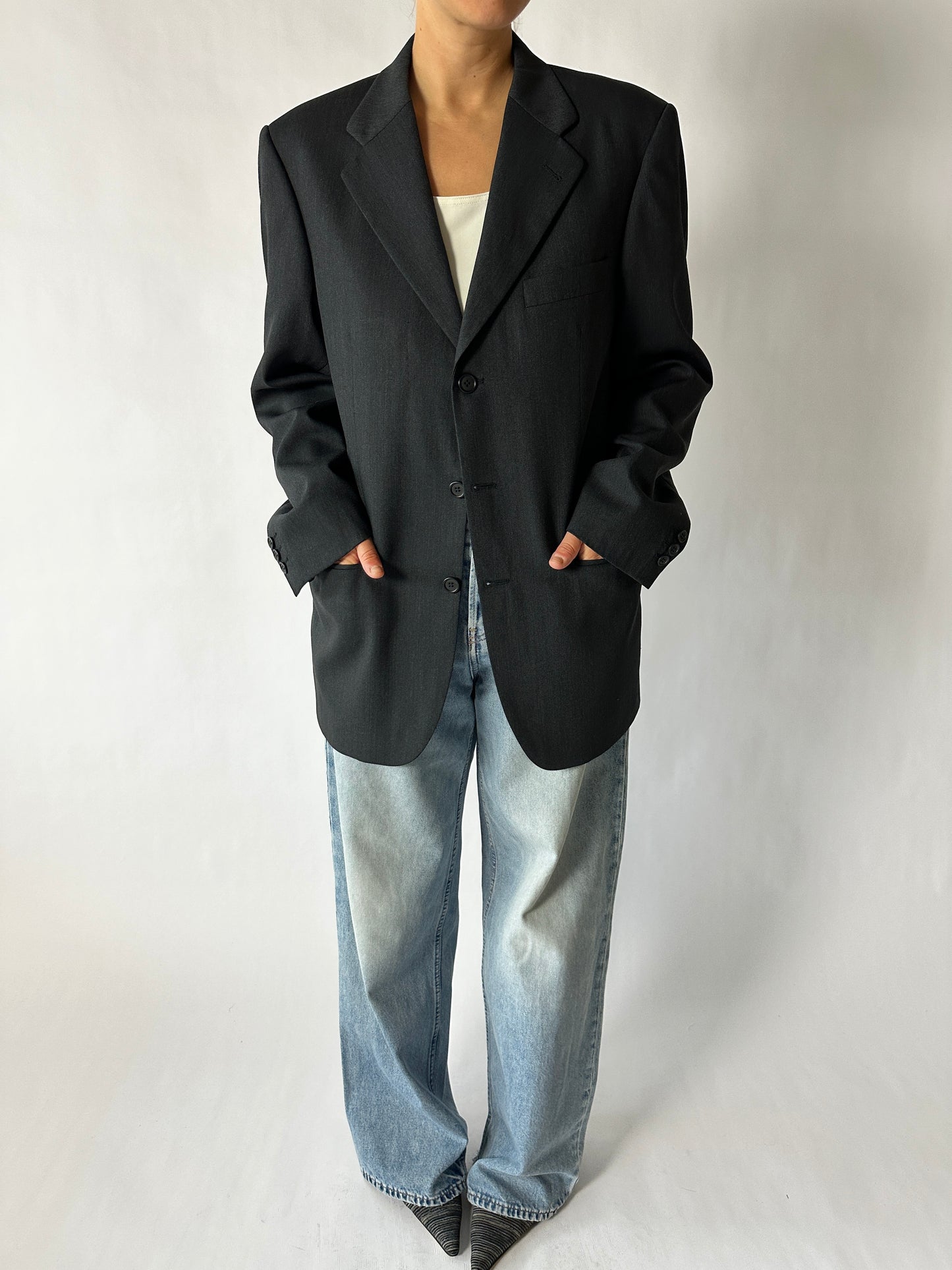 Oversized blazer | Dark grey