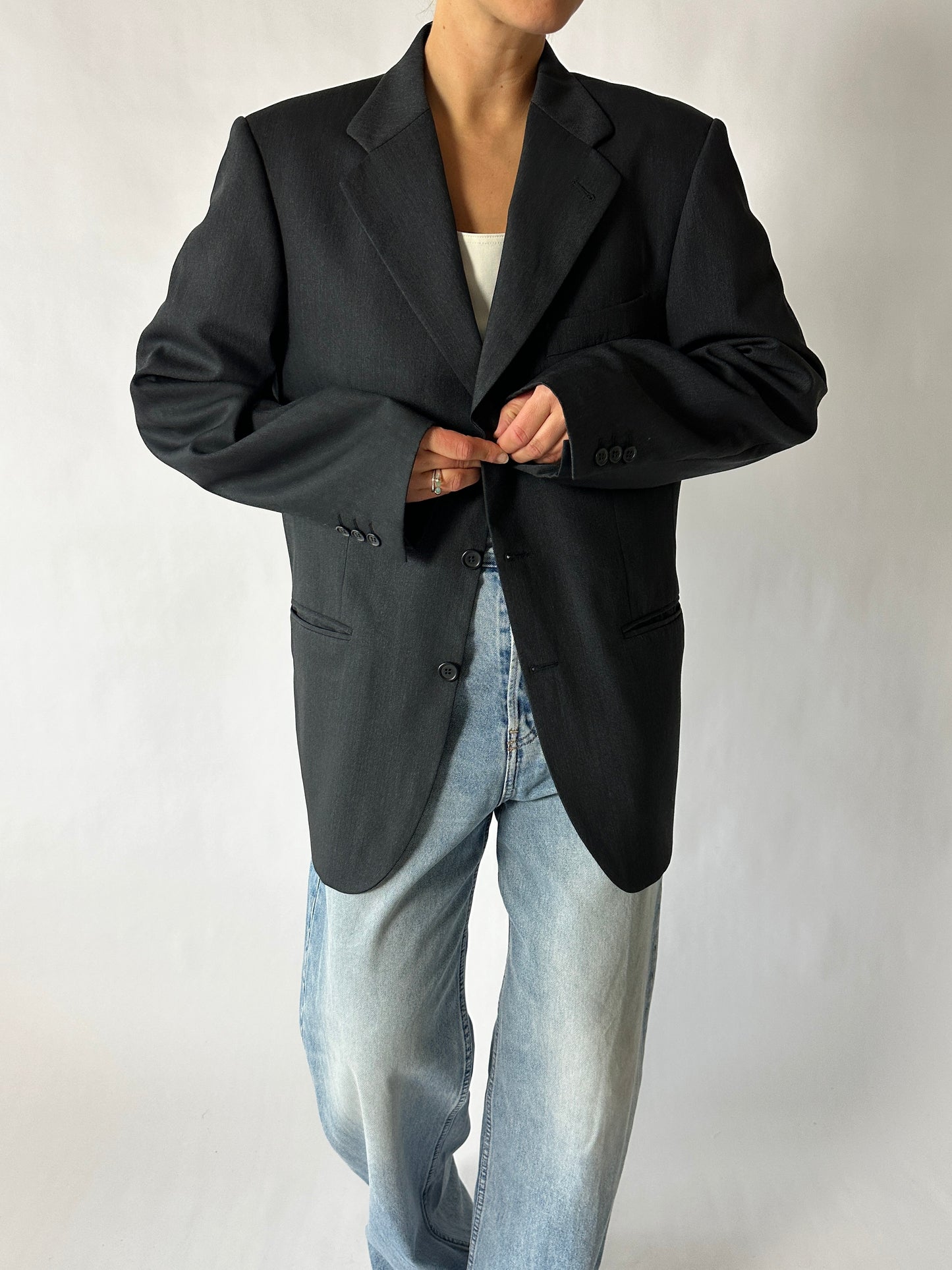 Oversized blazer | Dark grey