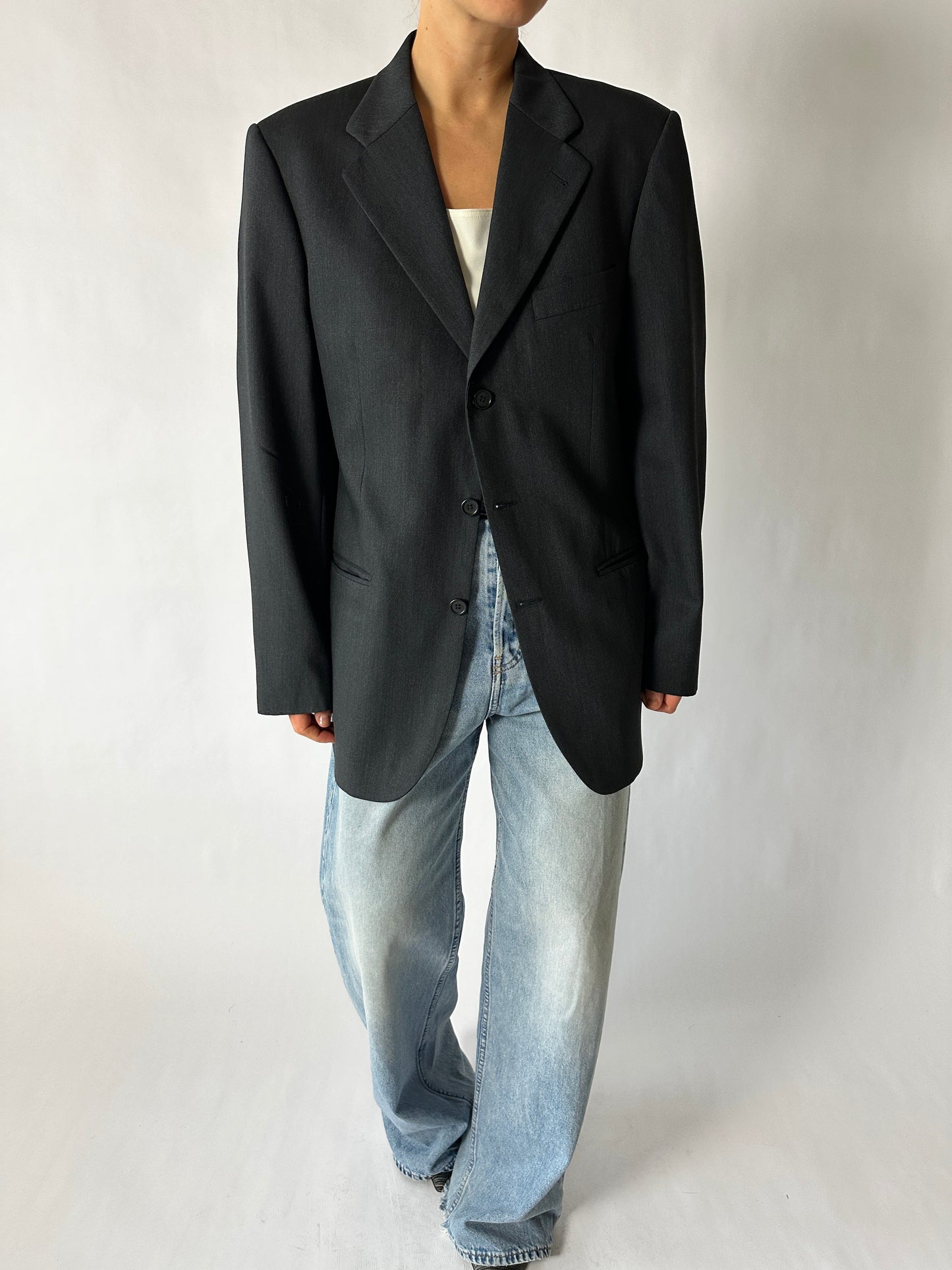 Oversized blazer | Dark grey