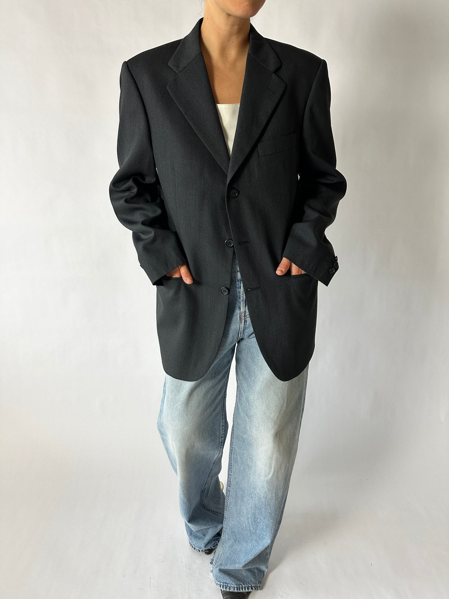 Oversized blazer | Dark grey