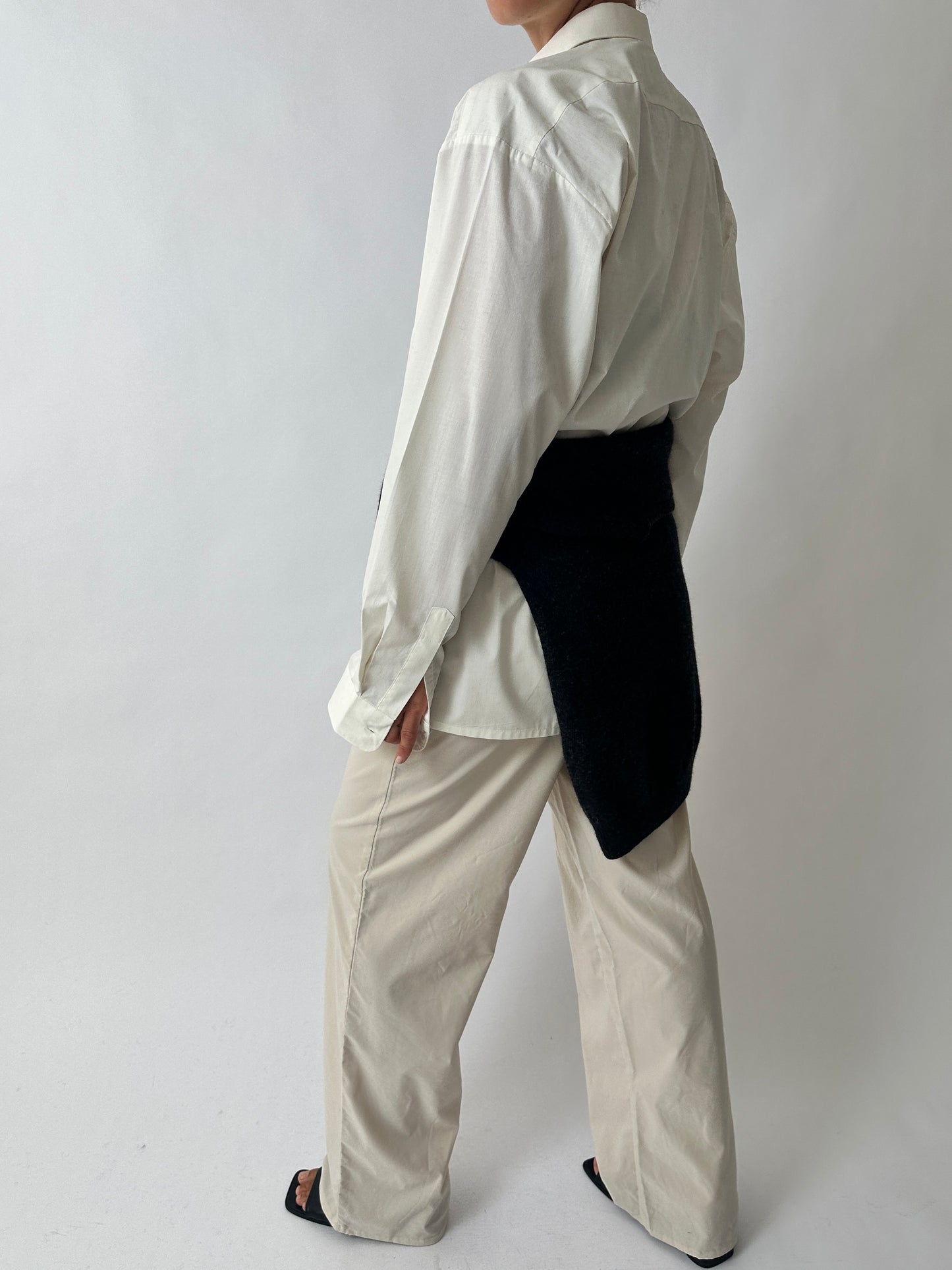 Relaxed fit cotton shirt | Soft Ecru