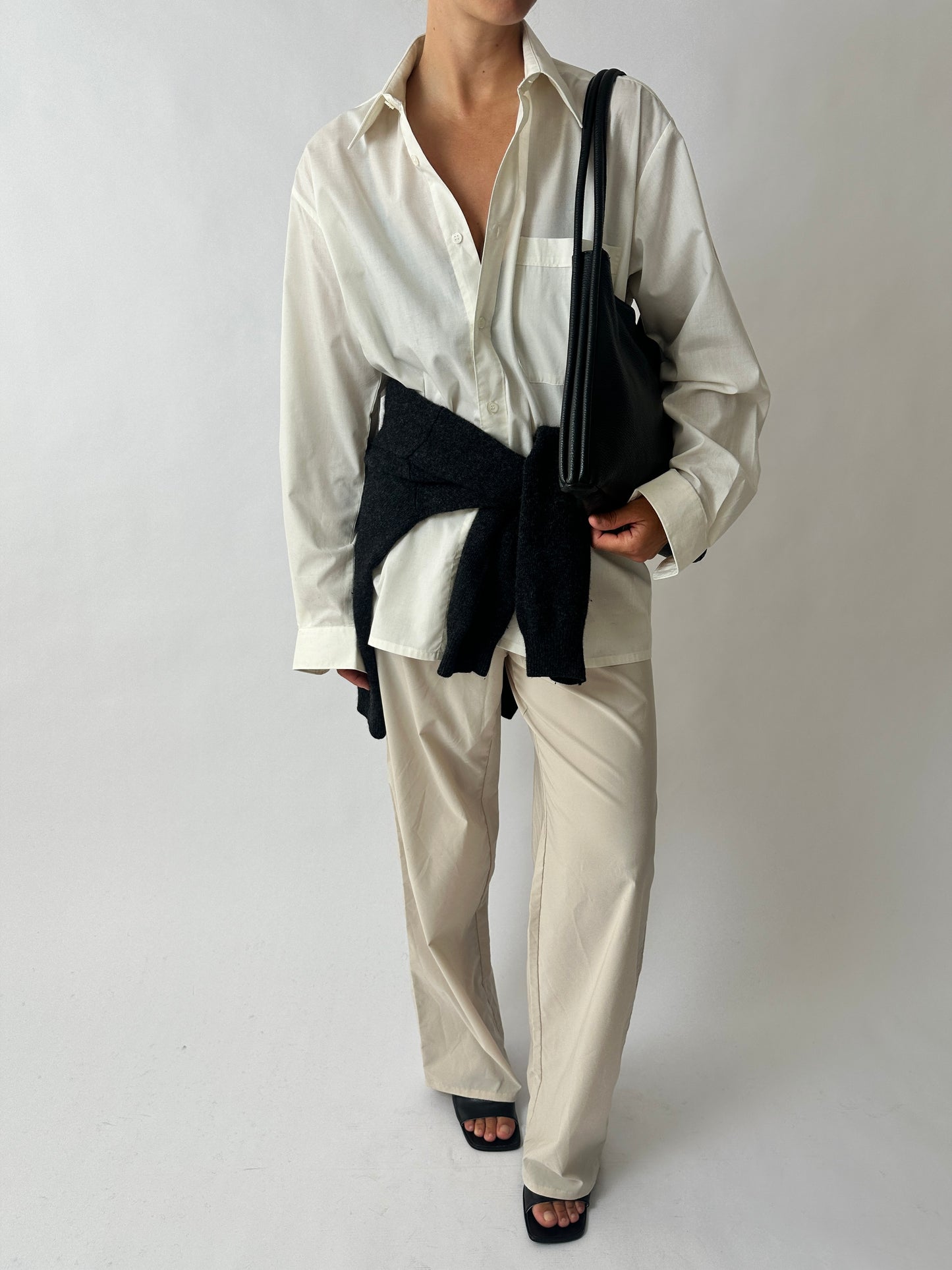 Relaxed fit cotton shirt | Soft Ecru