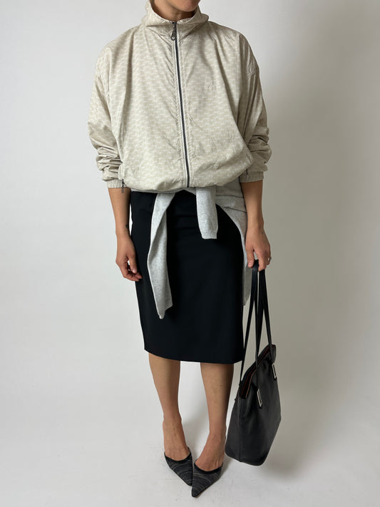 Wool blend pencil skirt | Black