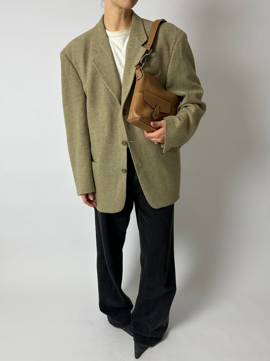 Leather shoulder bag | Beige