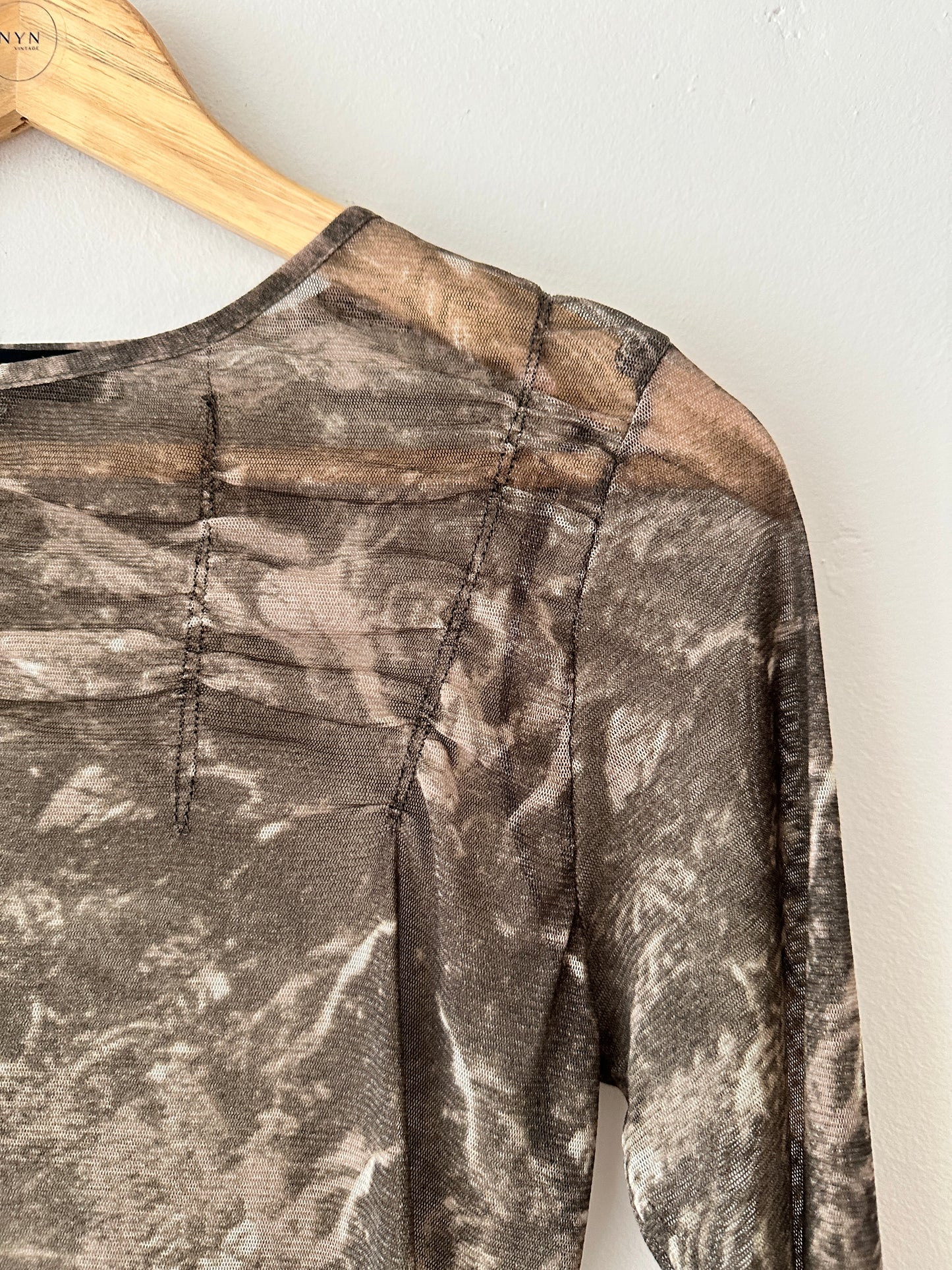 Sheer top | Taupe / Beige