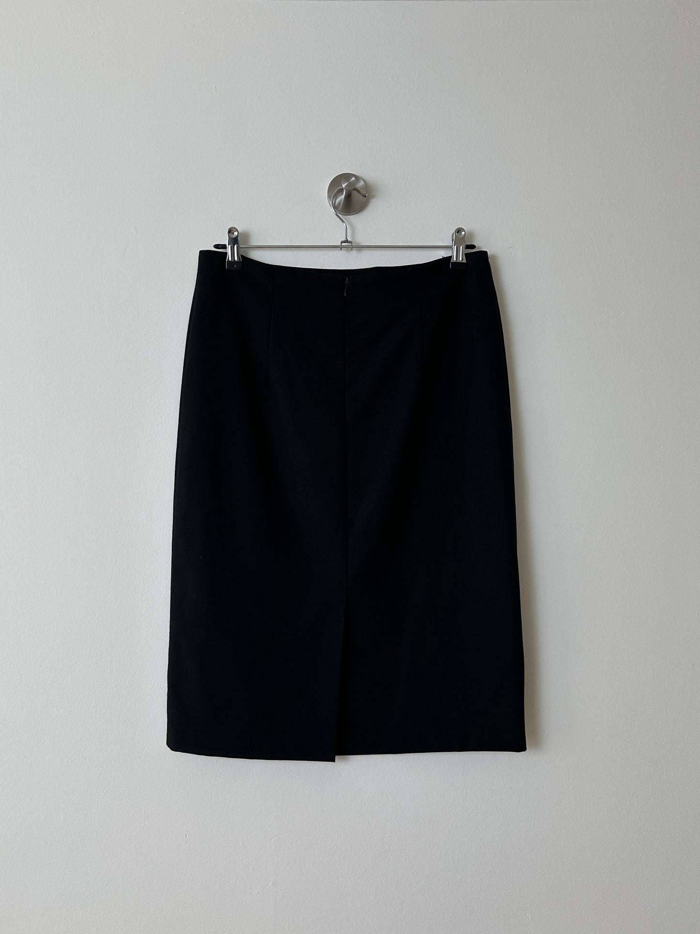 Wool blend pencil skirt | Black