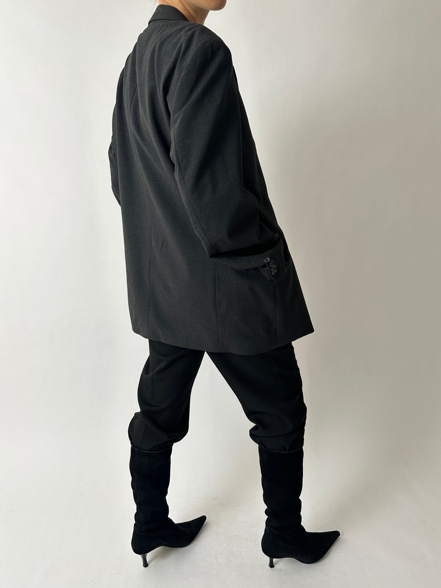 Oversized fit blazer | Dark grey