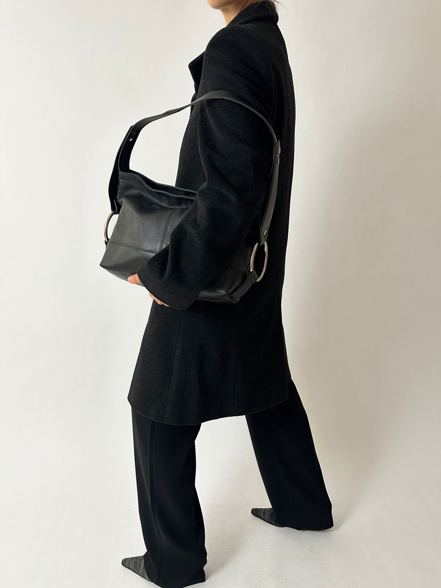 Long wool coat | Black