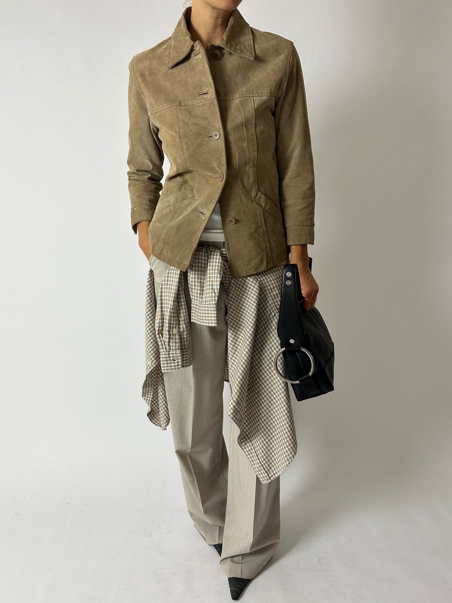 Flanel mini check shirt | Ecru / Off white