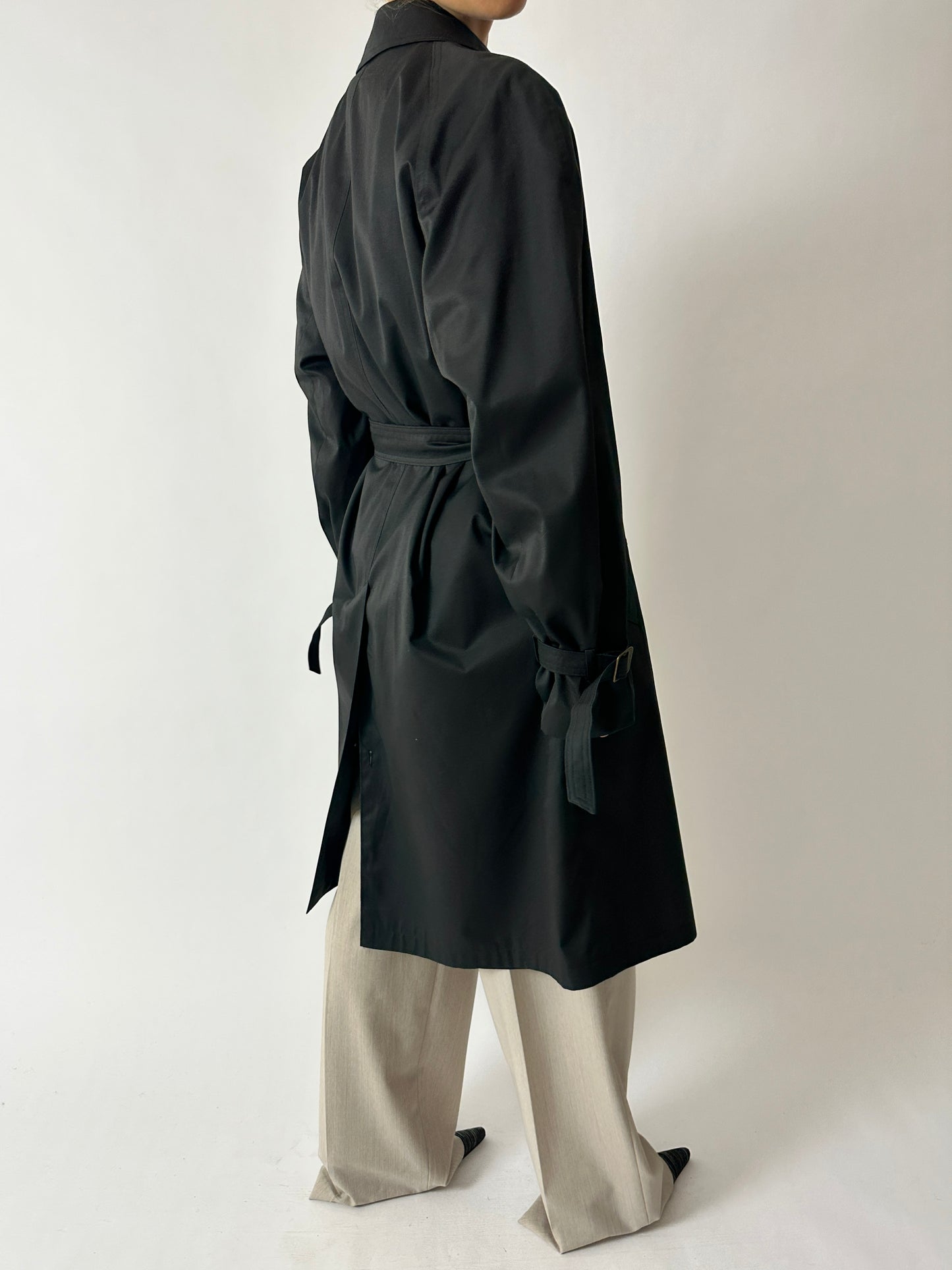 Oversized trench coat | Off Black