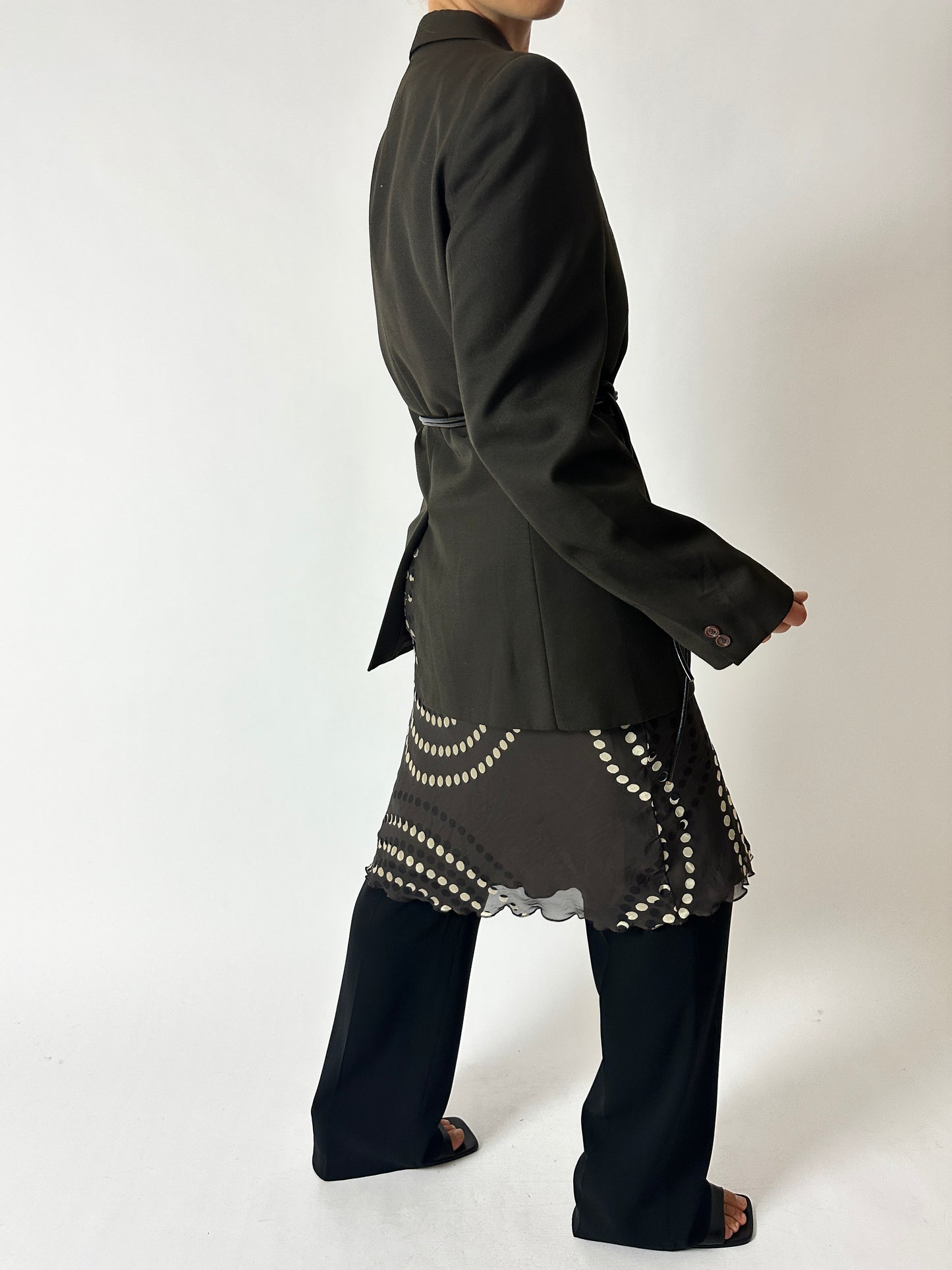 Wool blazer | Coffee brown