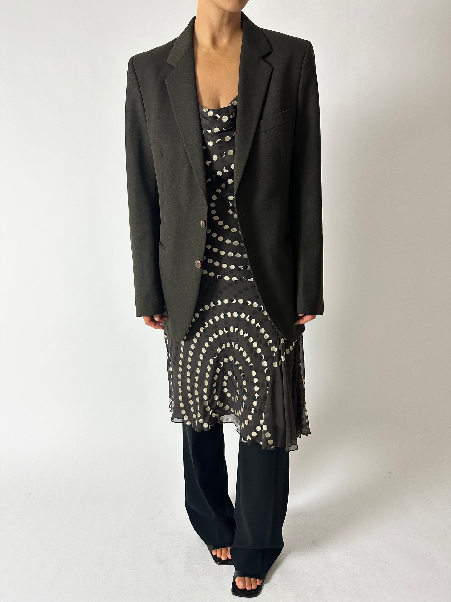 Wool blazer | Coffee brown
