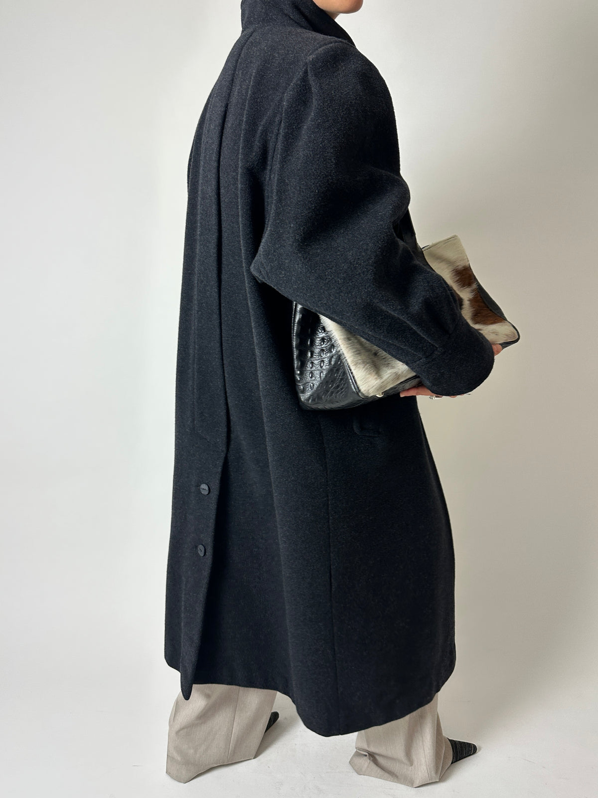 Oversized wool coat | Anthracite
