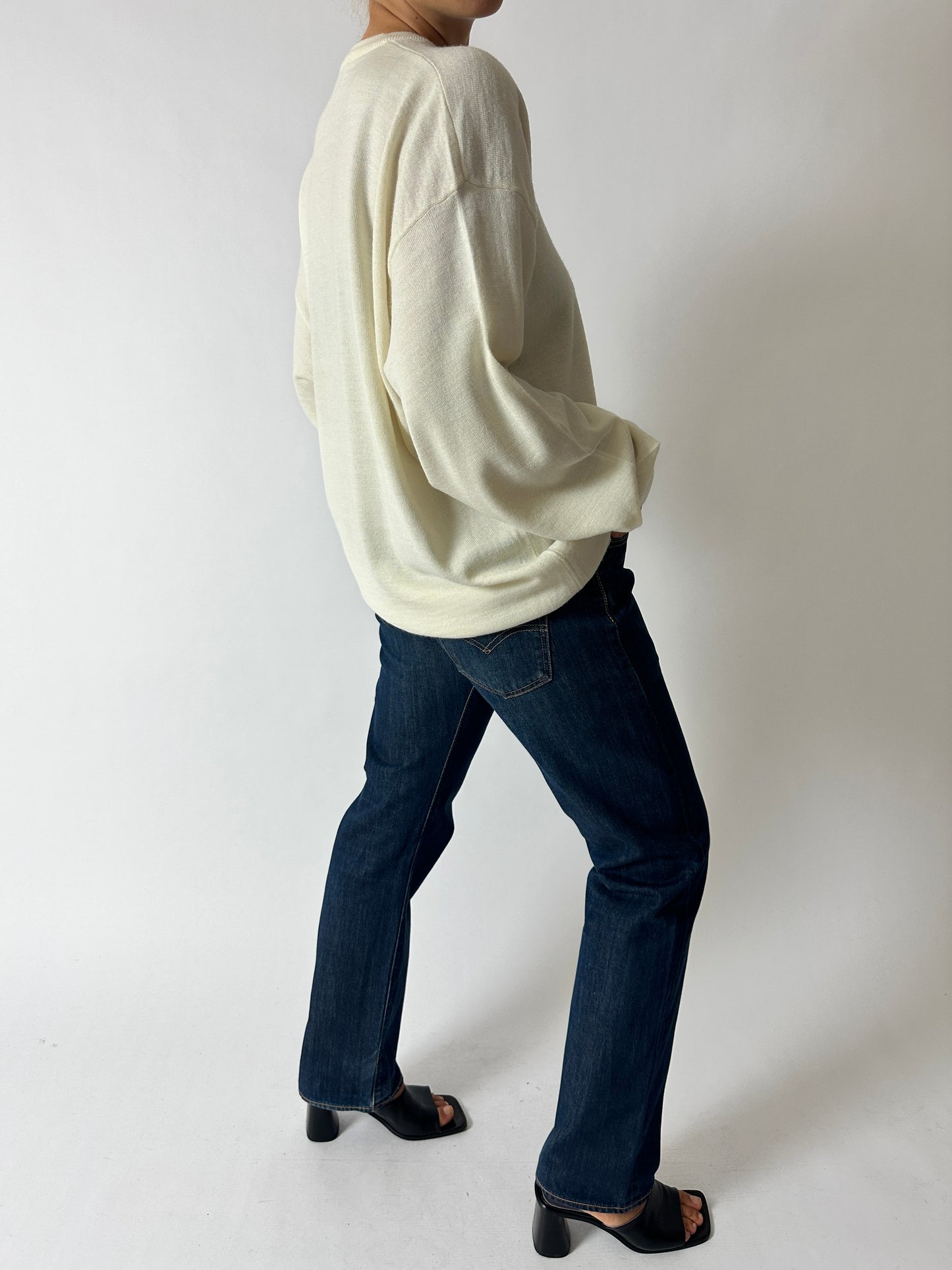 Wool knitted sweater | Off white