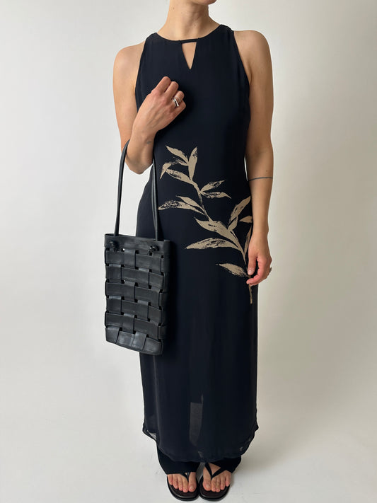 Long sheer dress | Black