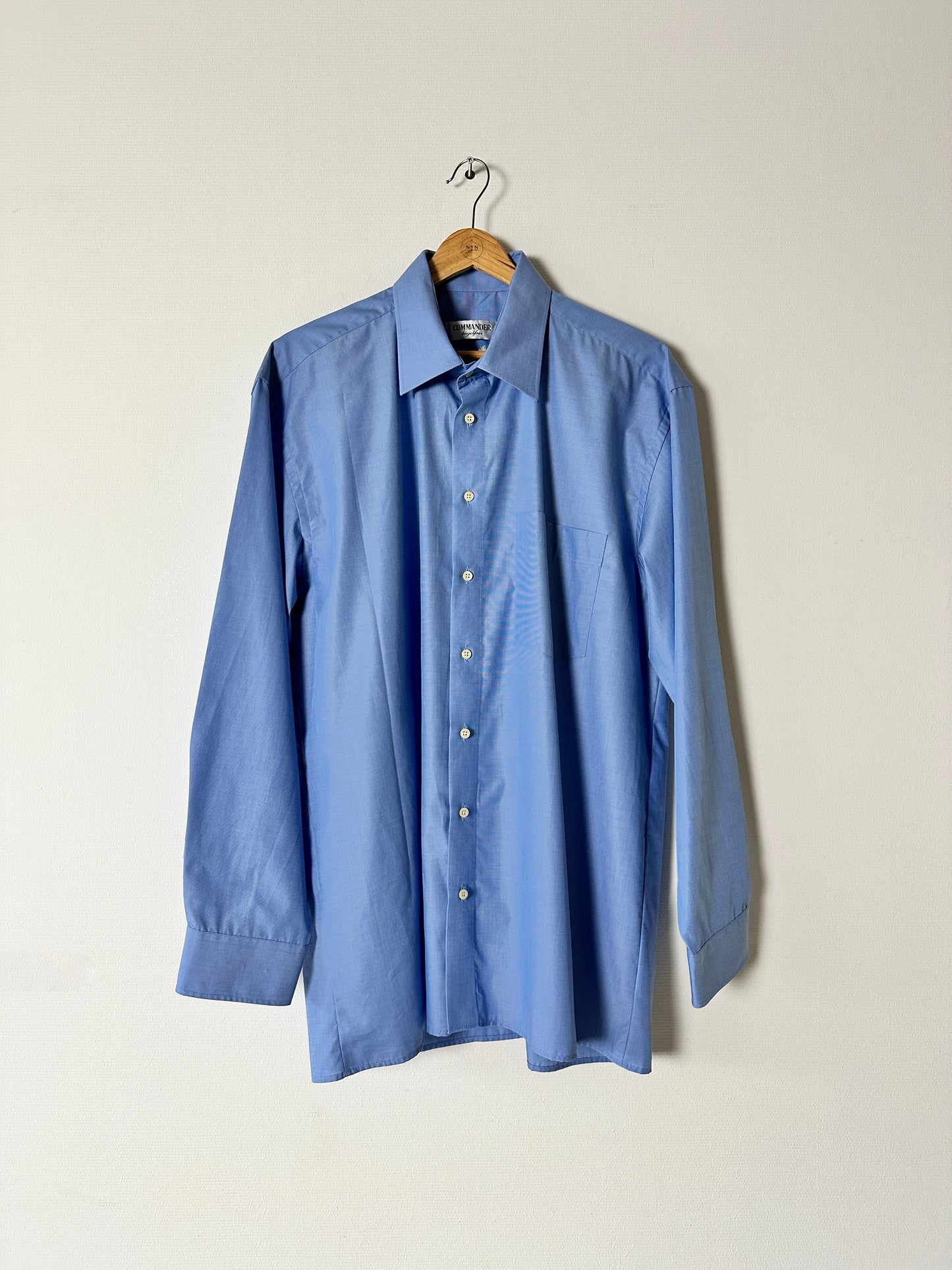Oversized cotton shirt | Blue