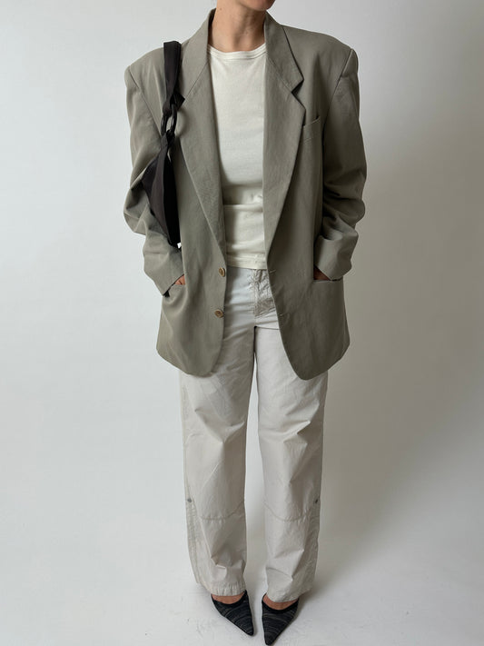 Relaxed fit blazer | Sage grey