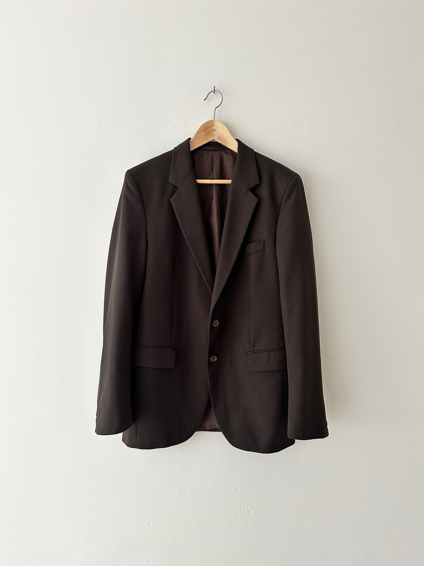 Wool blazer | Coffee brown