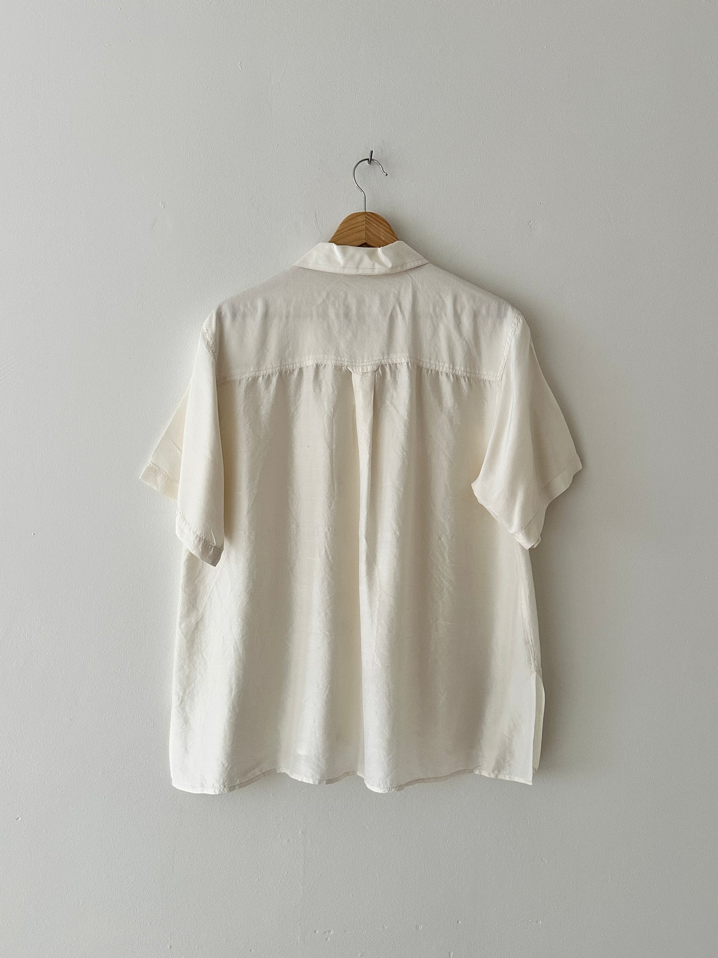 Boxy silk blouse | Off white