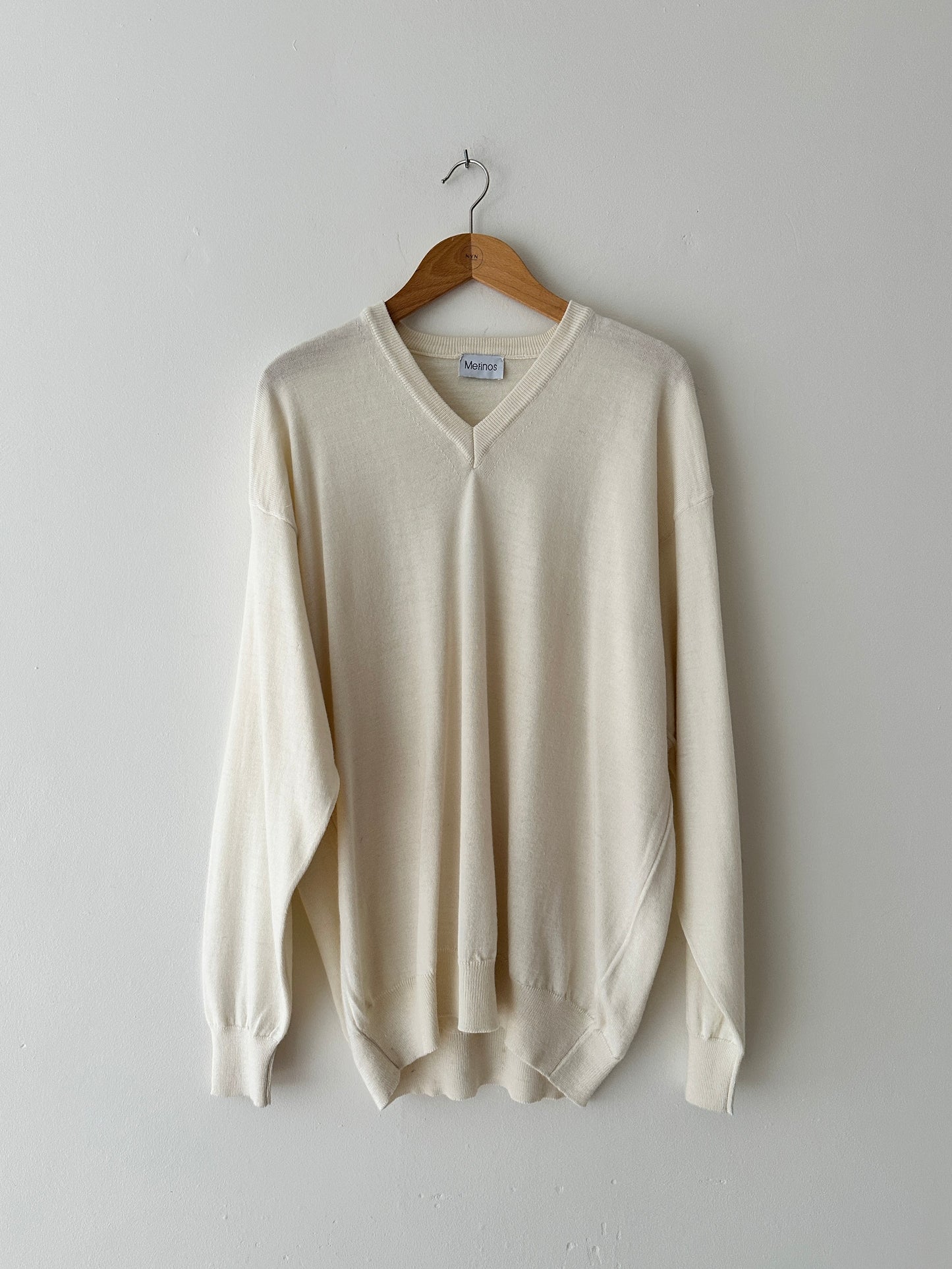 Wool knitted sweater | Off white