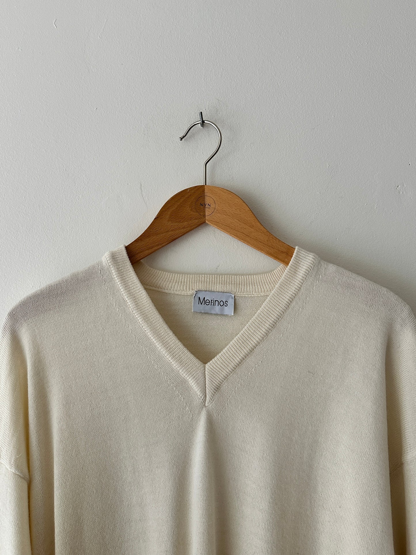 Wool knitted sweater | Off white