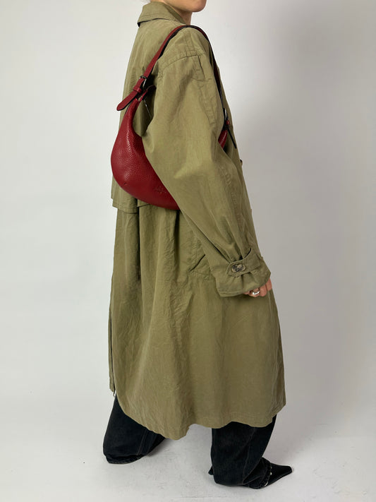 Leather shoulder / crossbody bag | Bordeaux red