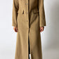 Maxi slim wool coat | Camel