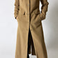Maxi slim wool coat | Camel