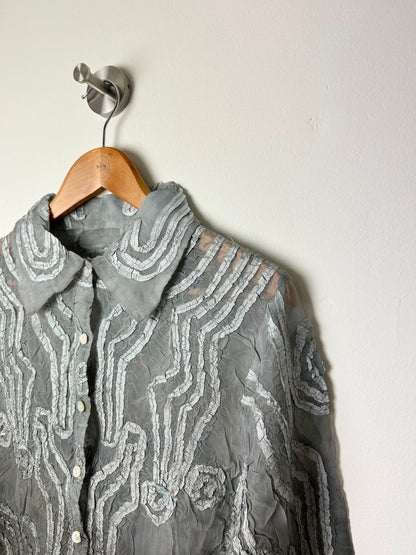 Sheer blouse | Grey