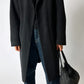 Oversized wool coat | Dark grey