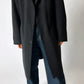 Oversized wool coat | Dark grey