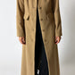 Maxi slim wool coat | Camel
