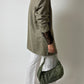 Oversized woven blazer | Beige / black