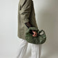 Oversized woven blazer | Beige / black