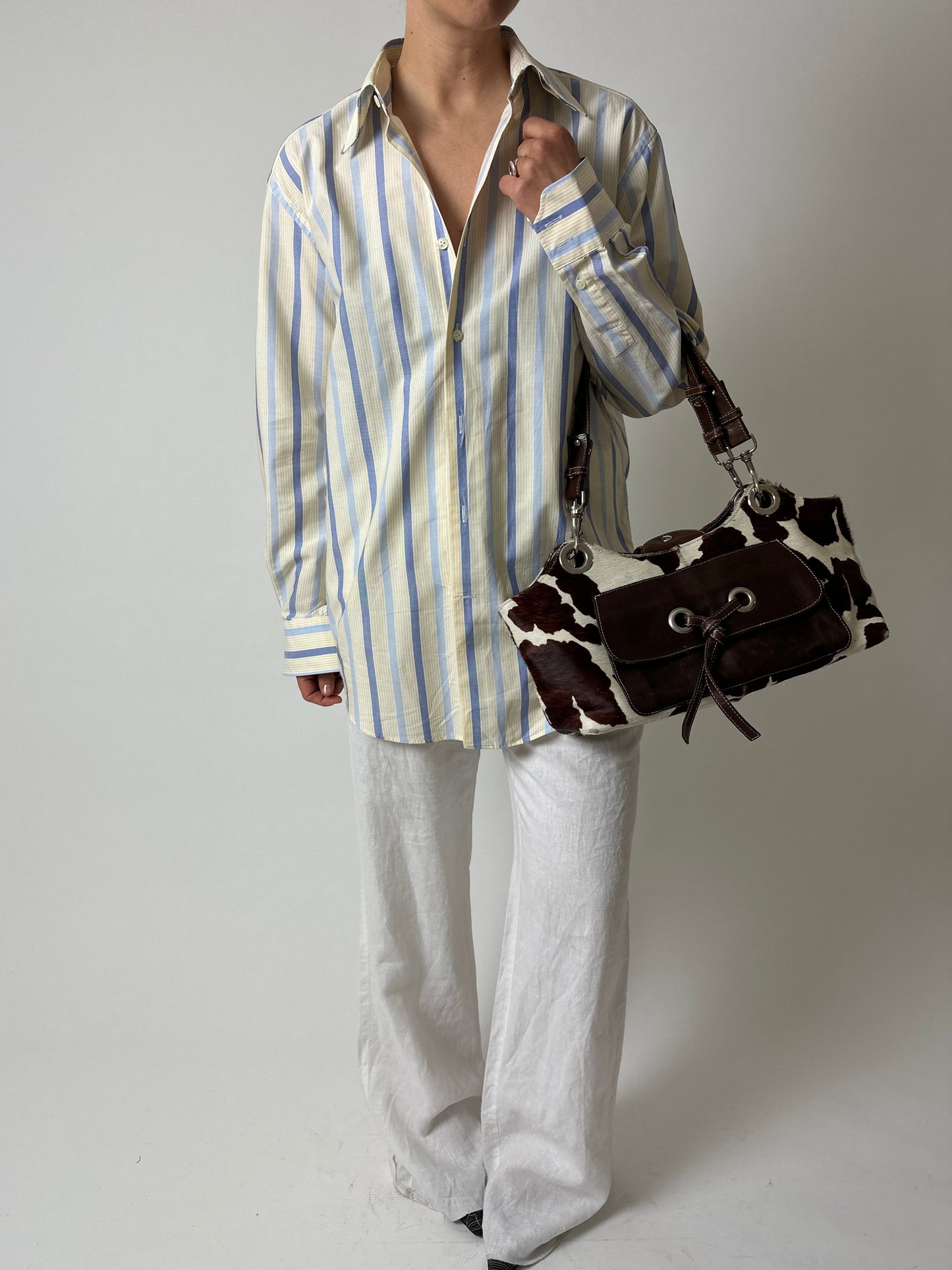 Cow leather shoulder bag | Brown
