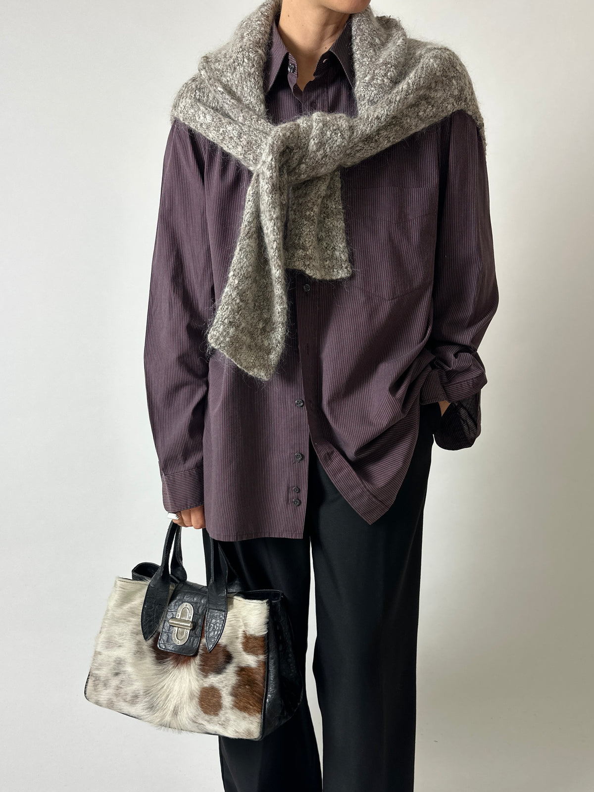 Wool blend sweater | Grey beige