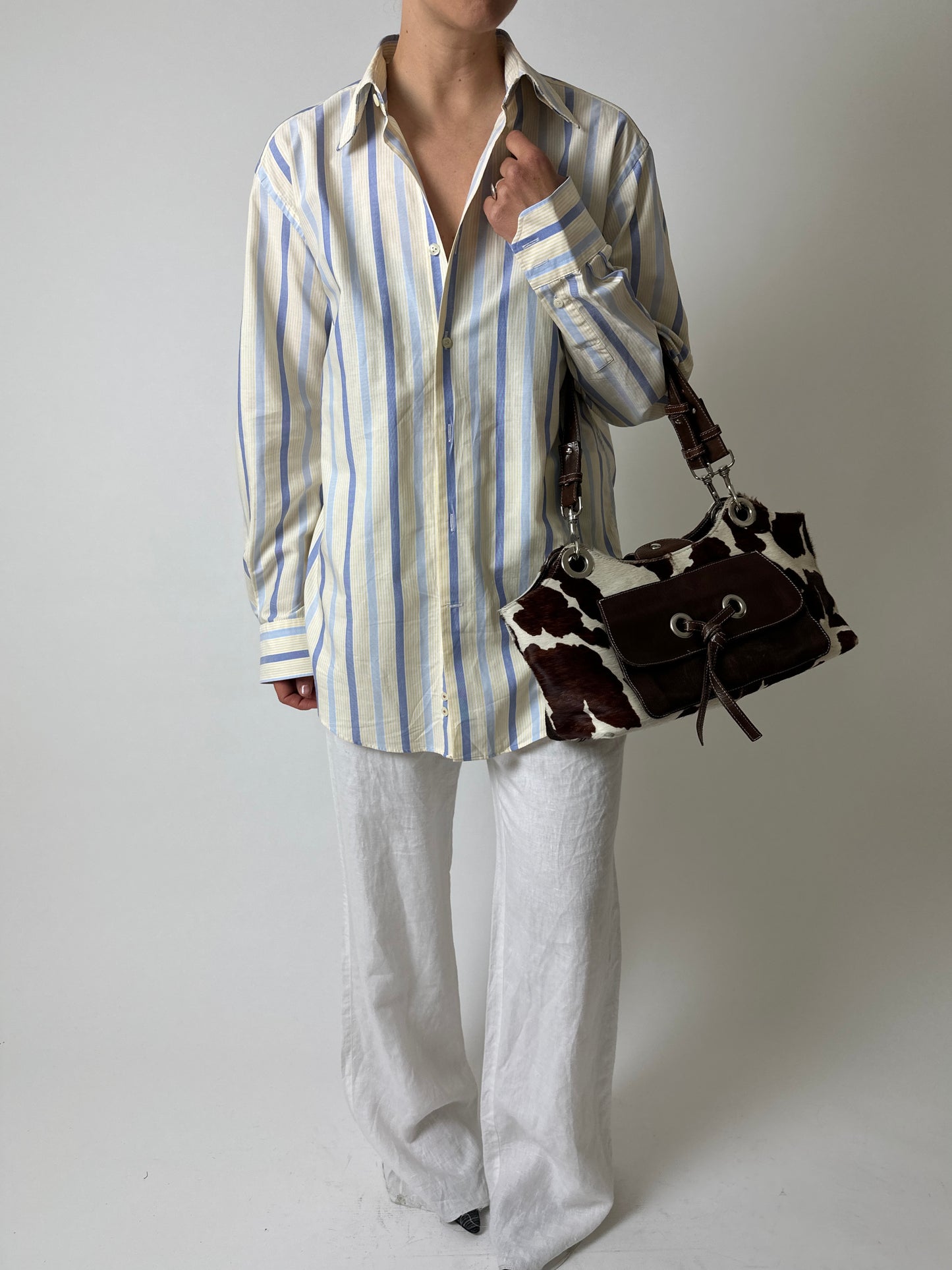 Striped shirt | Butter / Blue