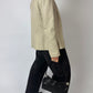 Leather fitted jacket | Stone