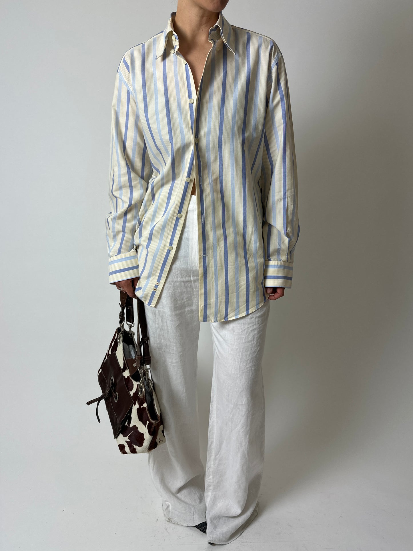 Striped shirt | Butter / Blue