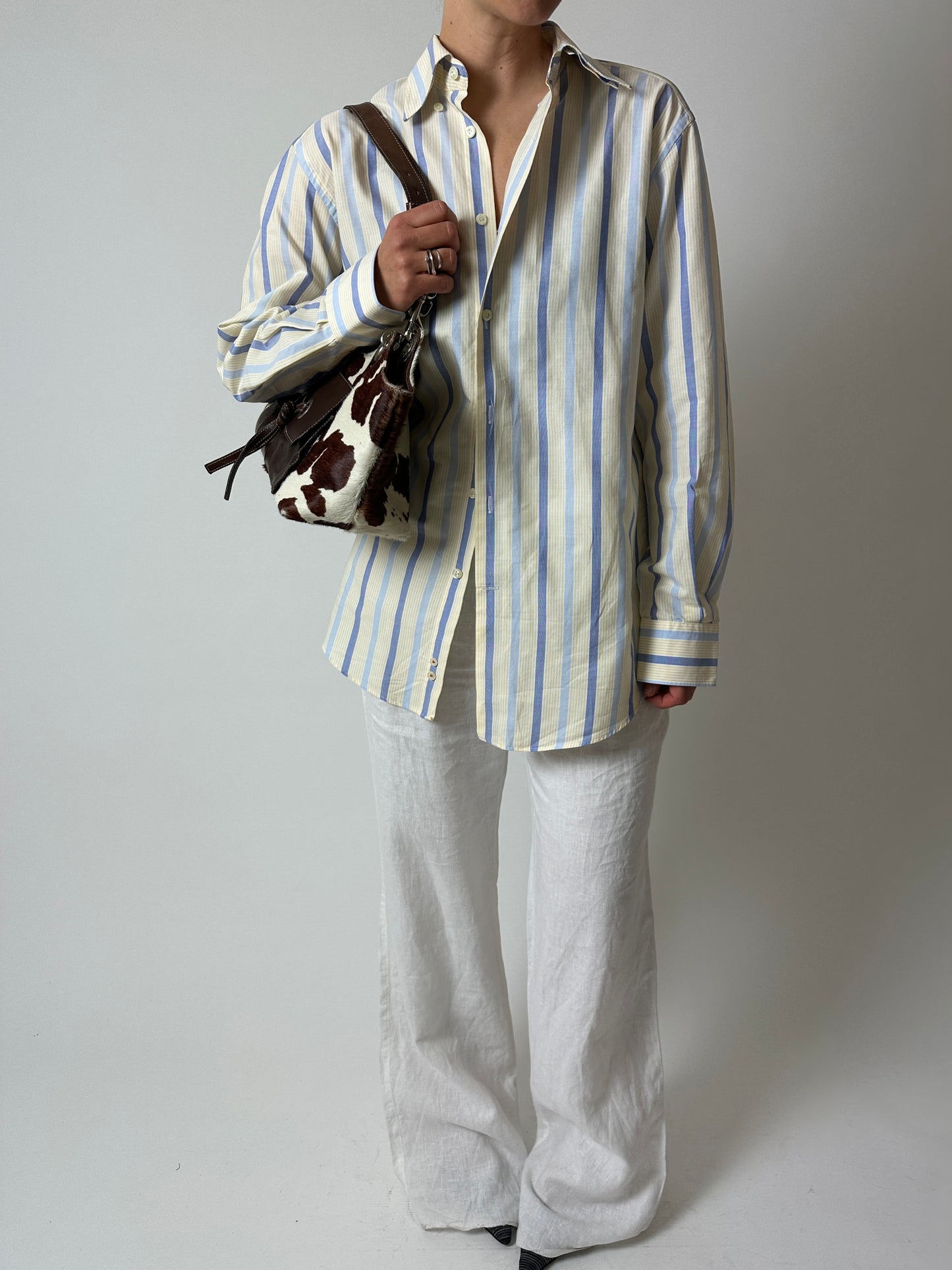 Striped shirt | Butter / Blue