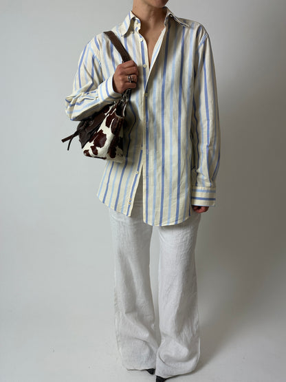 Striped shirt | Butter / Blue