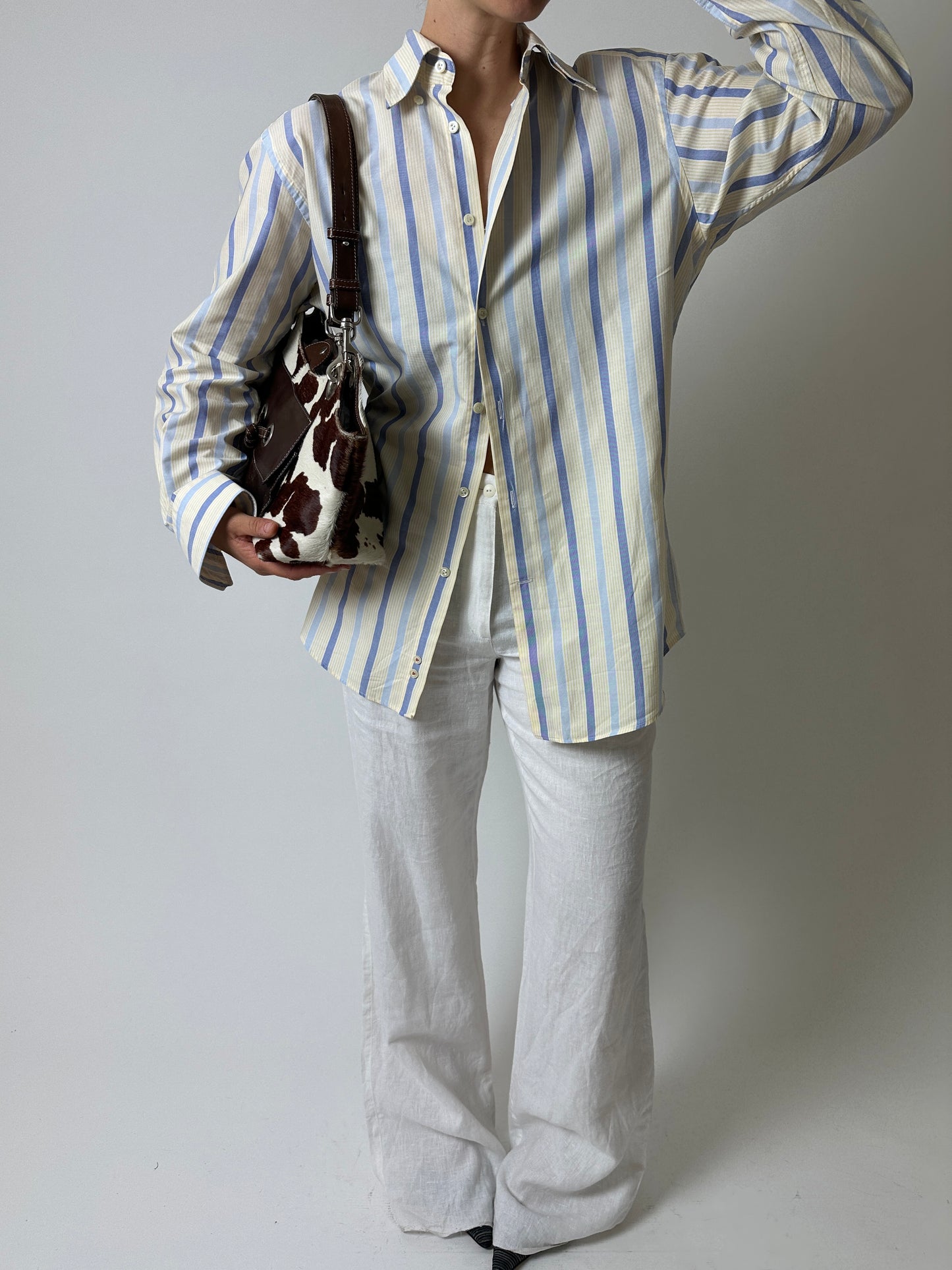 Striped shirt | Butter / Blue