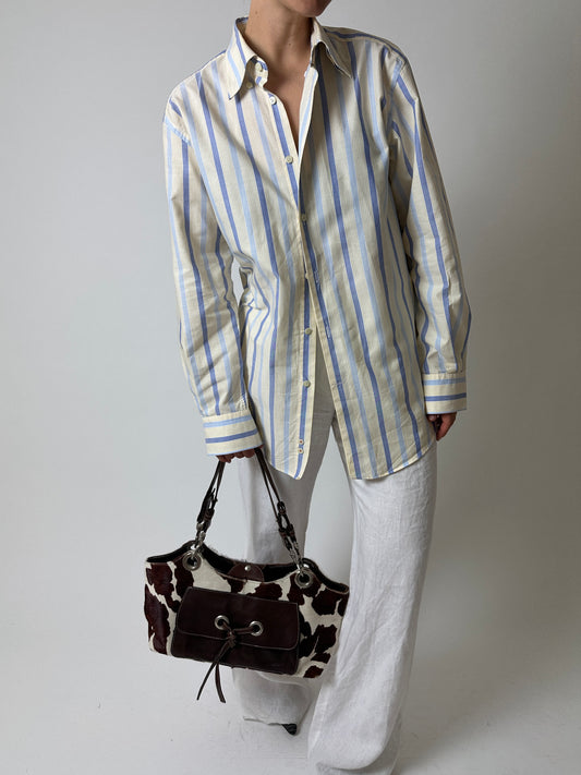 Striped shirt | Butter / Blue